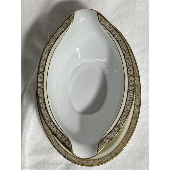 GRAVY BOAT WITH UNDERPLATE Noritake “Vienna” - Picture 3 of 7